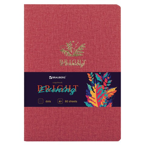 Тетрадь В5 Brauberg Bright 60 листов, в точку 403850 цена за 2 шт , 